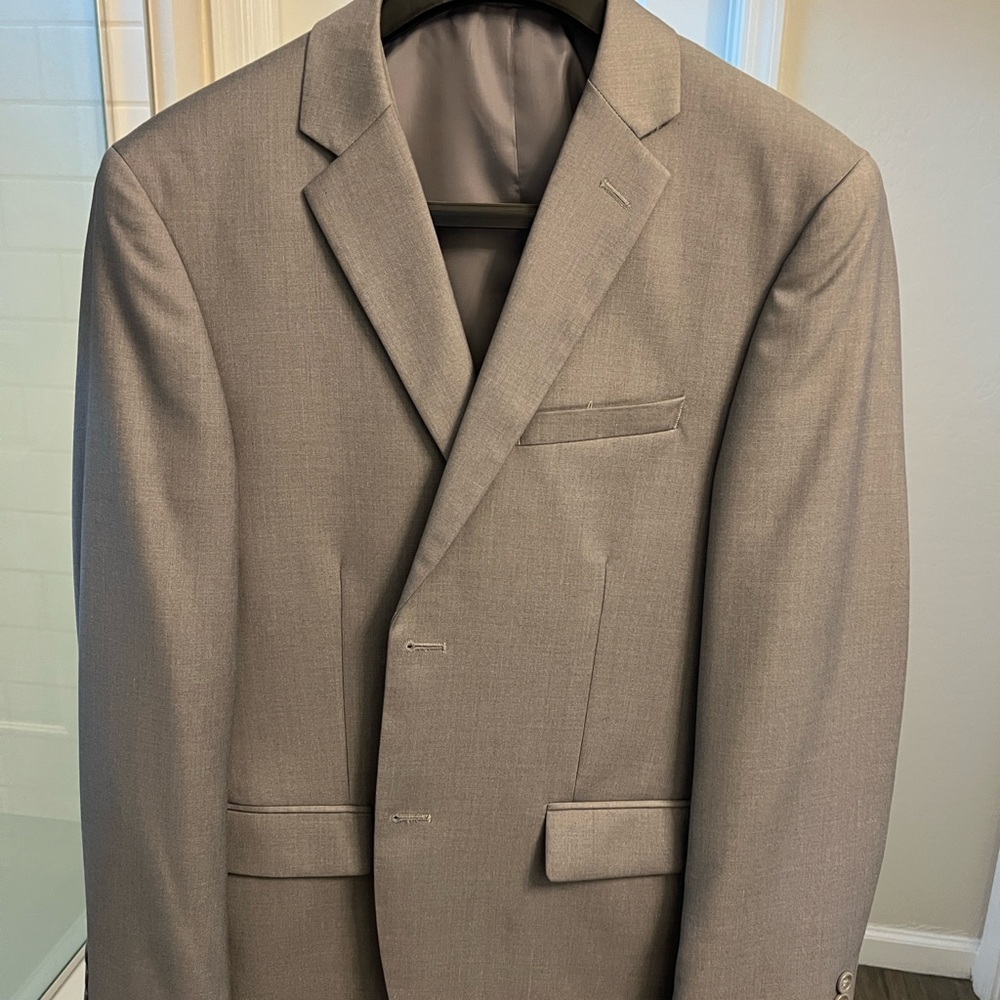 Men's Light Gray Jacket and Vest